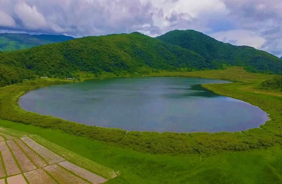 Heart-shaped Rih Dil Lake in Myanmar